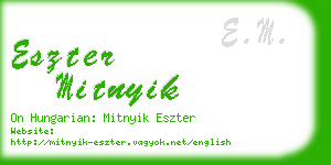 eszter mitnyik business card